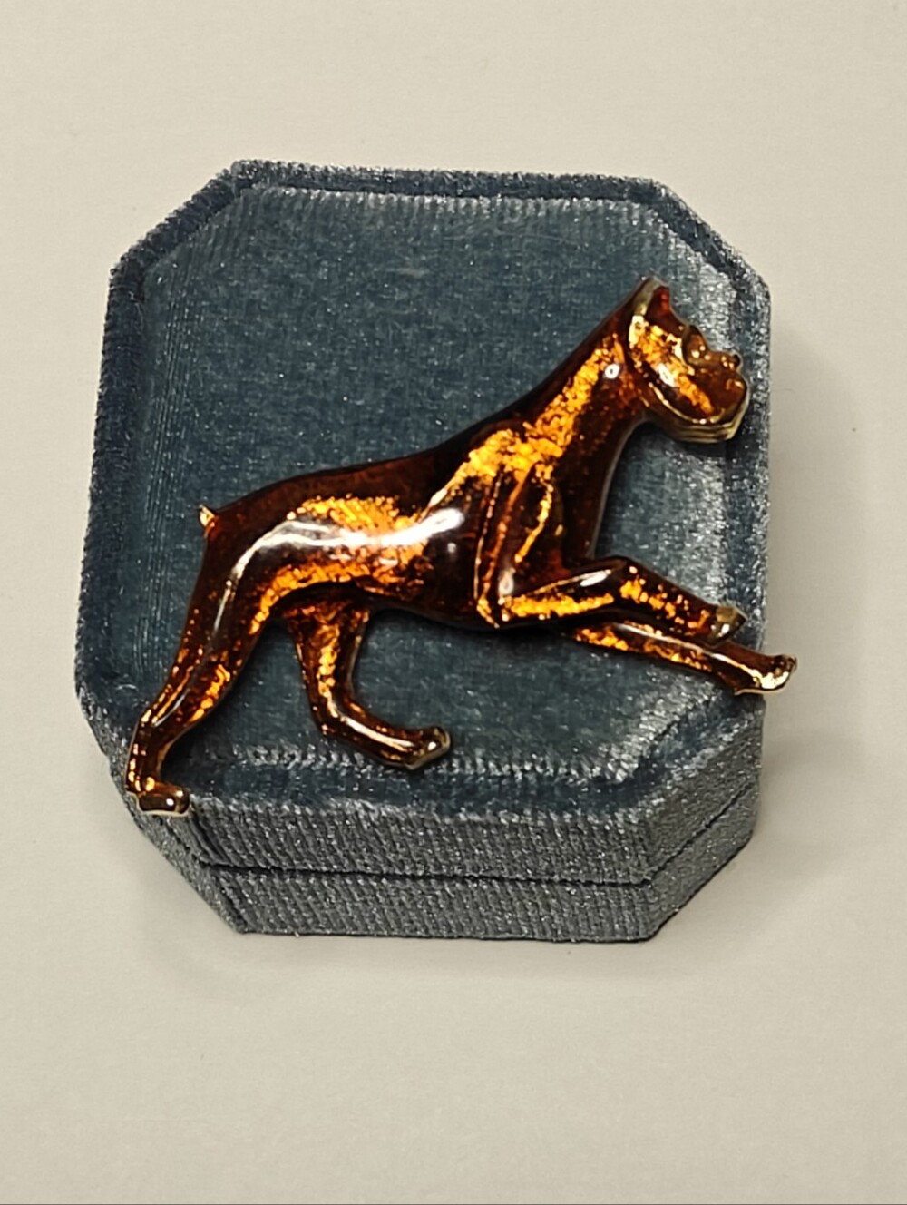 Vintage D'orlan Paris Boxer Dog Pin Brooch